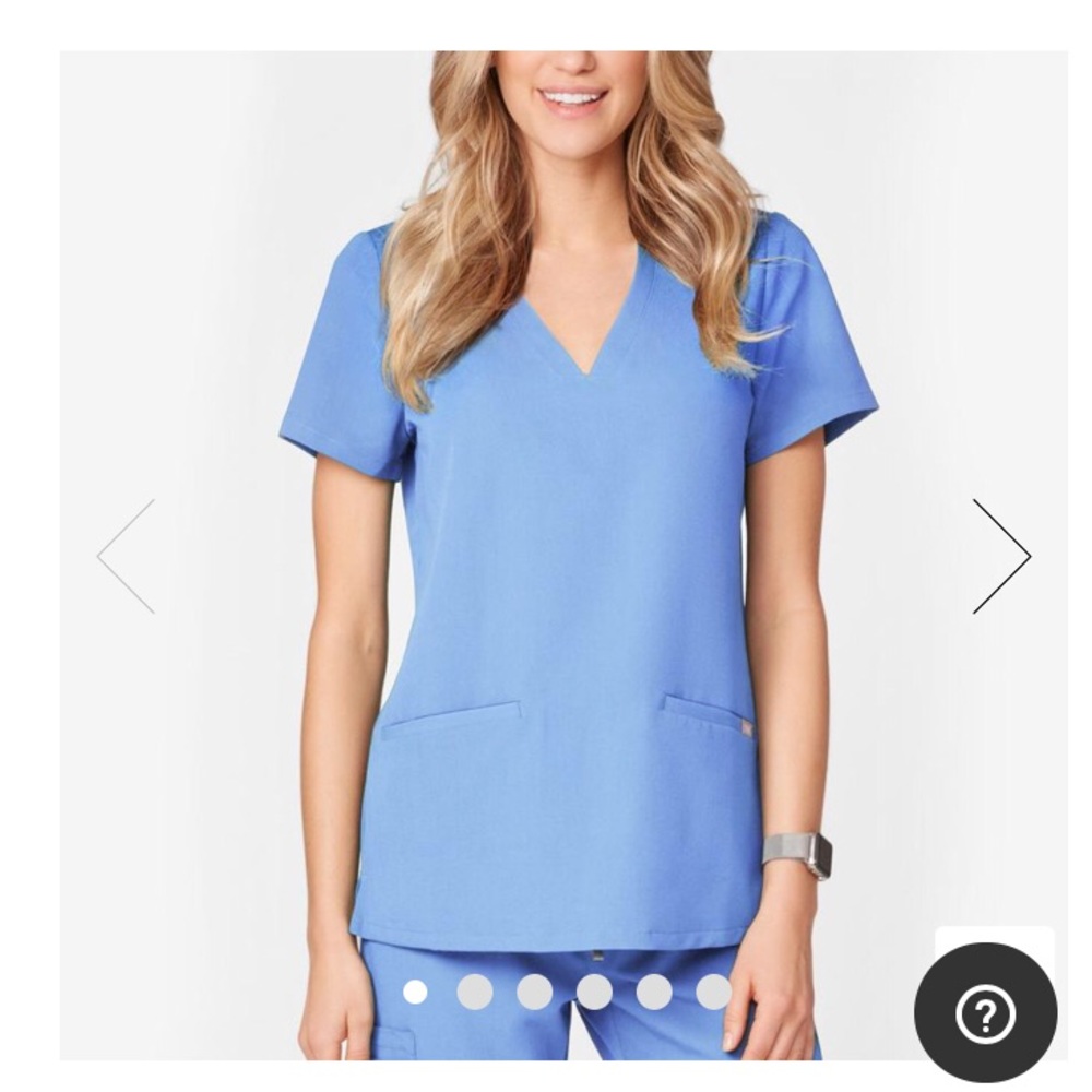 FIGS scrub set small ceil blue